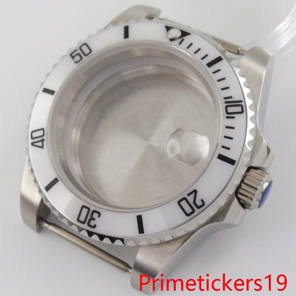 BLIGER men watch case fit NH35 sapphire stainless steel top automatic movement: F
