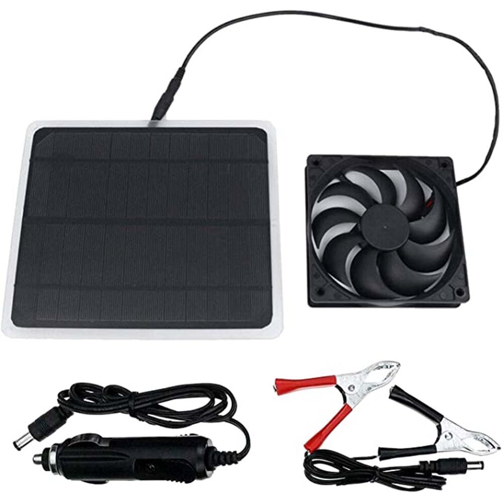10w soldrevet usb-vifte mini-ventilator til drivhus kjæledyr / hund kyllinghus sollagringsbatteriladningsmodul