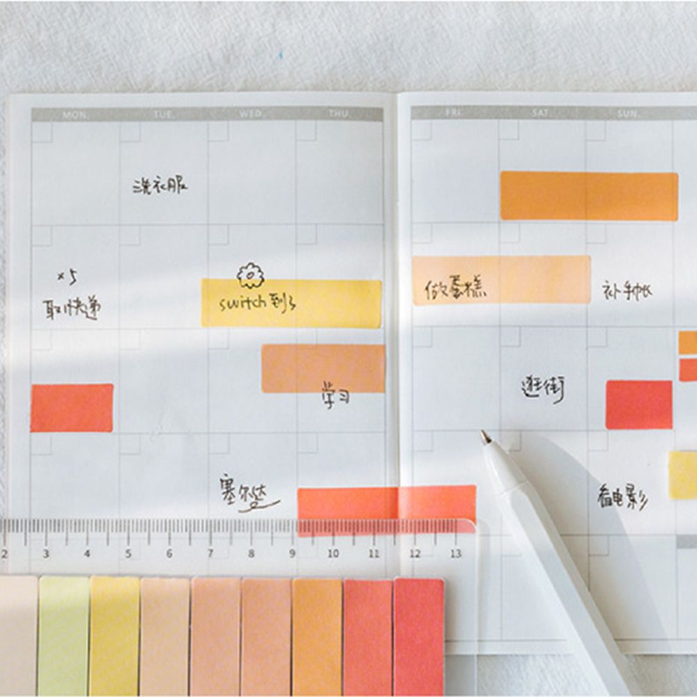 150 Sheets Rainbow Color Index Memo Pad Posted It Sticky Notes Paper Sticker Notepad Bookmark School Supplies Kawaii Stationery