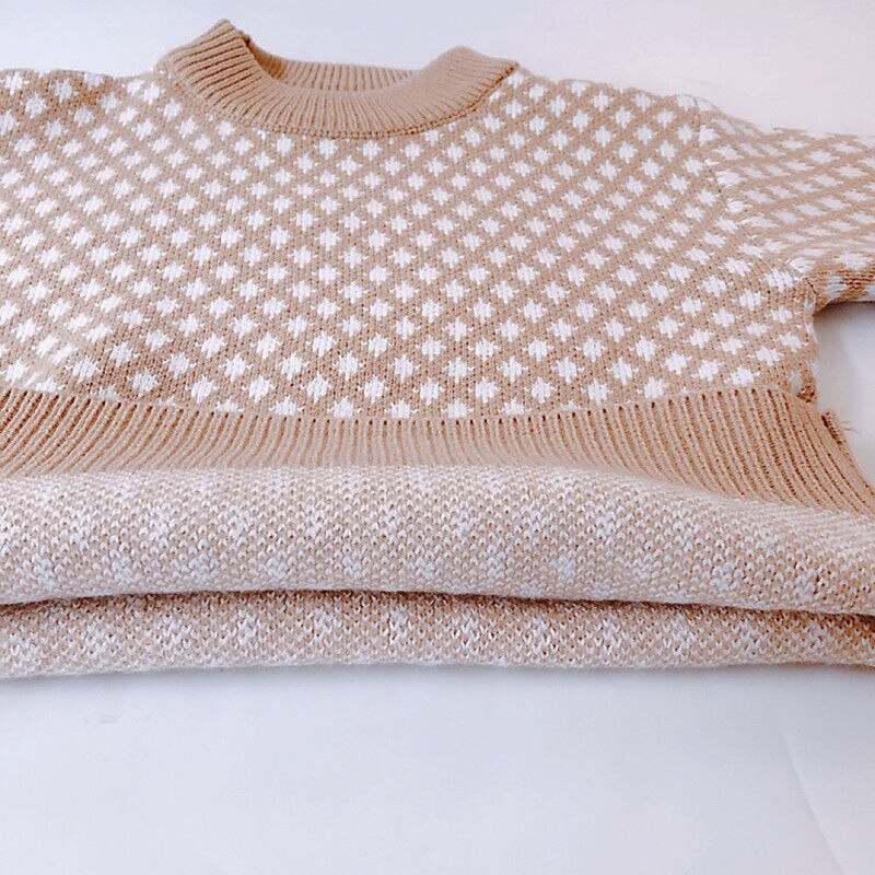 Suéter fino para niños y niñas, ropa de primavera, nueva de punto, camisas para niños, disfraz infantil cálido de