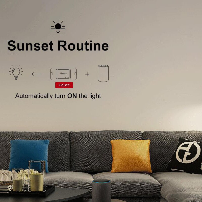 SONOFF Zigbee Switch Module BASICZBR3 DIY Smart Switch Wireless Timer Switches Vocie Control Via Alexa SmartThings Hub eWelink