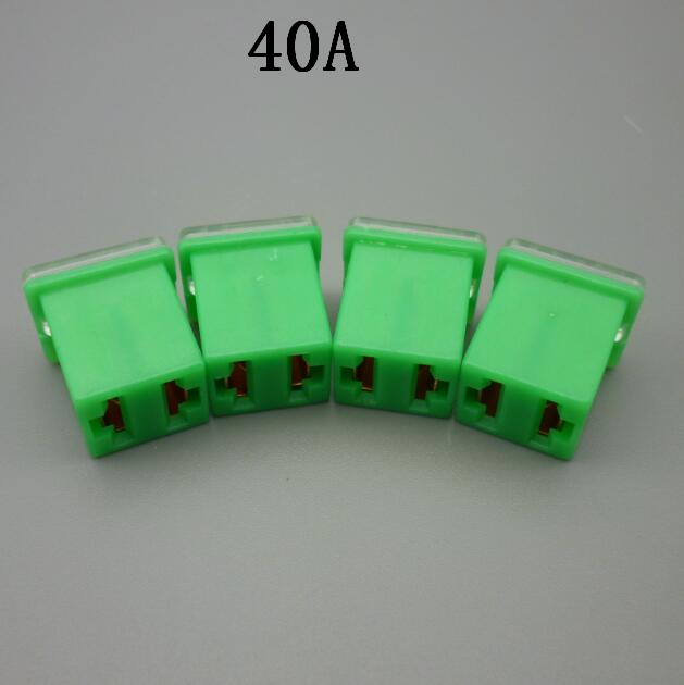 Shhworldsea 2Pcs Mini Vierkante Zekering 20A 30A 40A 50A 60A Set Automotive Auto Zekering Met Plastic Doos Assortiment Auto zekering: Ivoor