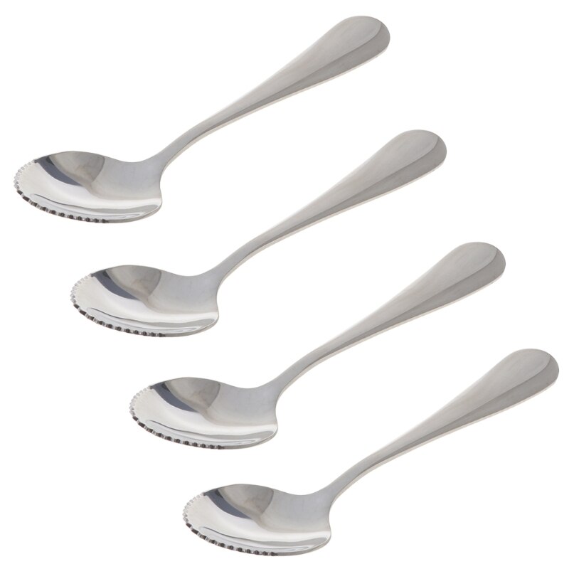 4 Pieces Grapefruit Spoons Serrated Edge Stainless Steel Fruit Grapefruit 50JD