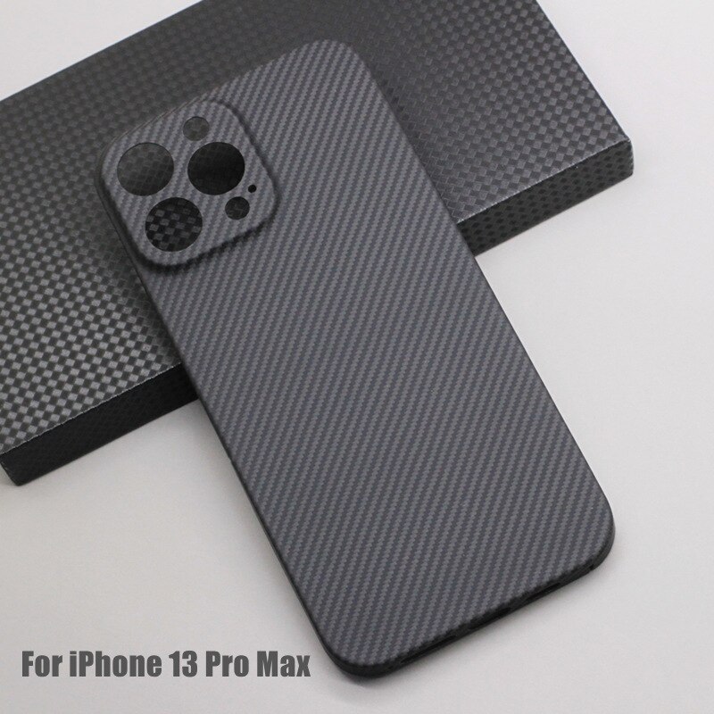 Amstar – coque de Protection d'objectif en Fiber de carbone Pure 600D pour iPhone 13 Pro Max, étui en Fiber aramide Ultra-fin de: iPhone 13 Pro Max