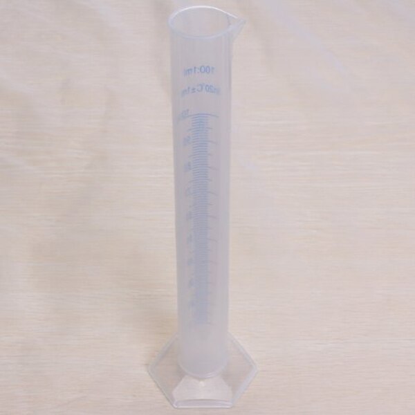 1PCS 100ml Transparent Plastic Graduated Measuring Cylinder For Lab Supplies Laboratory Tools