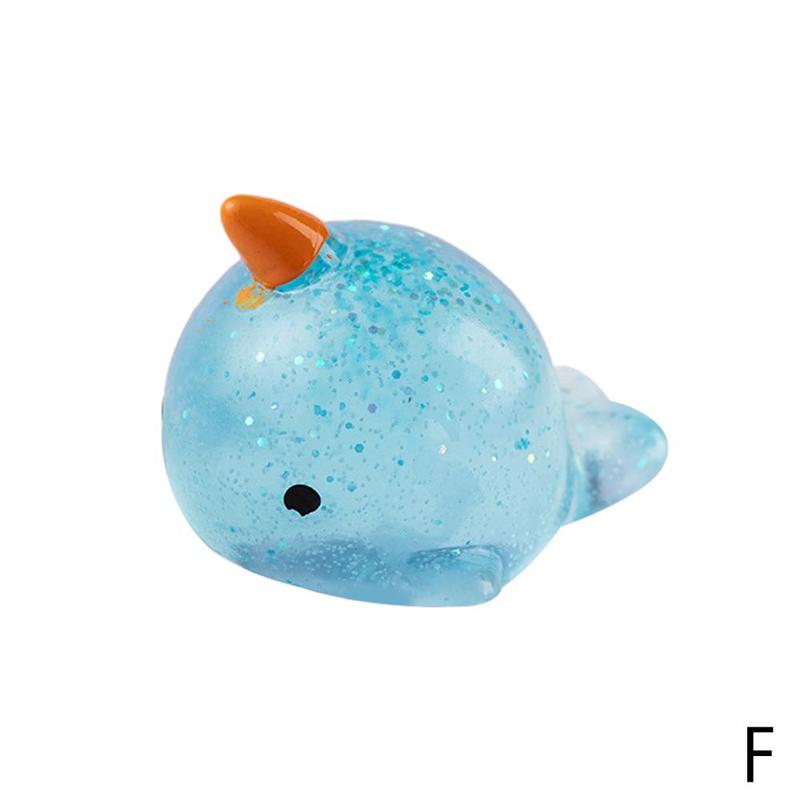 Big Spongy Squishy Mochi Fidget Toys Dolphin Whale Toys Stress Ball Anti Soft Squeeze Animal Fun Crab Ocean Pinch Sensory S C1o3: F