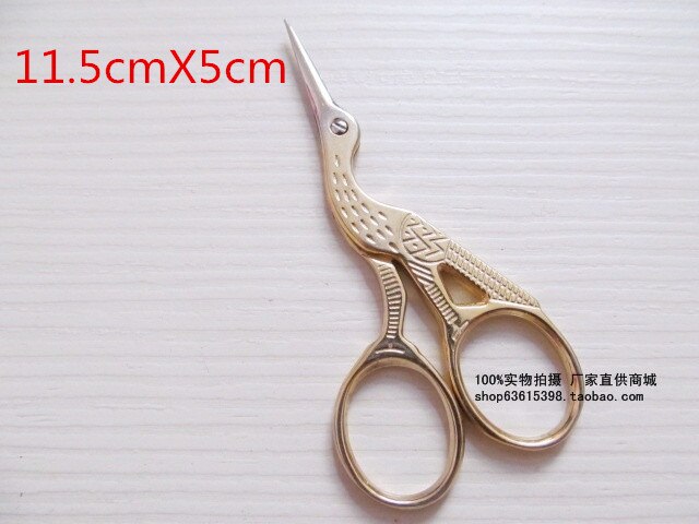 Ciseaux de tailleur Bronze or Zakka | Style la grue/grand modèle Ben/tour Eiffel, ciseaux de couture en broderie 1 X: 5L gold