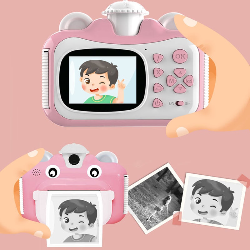 Videocamera per bambini stampa termica istantanea videocamera digitale 1080P HD con fotocamera portatile da 8G o 32G per bambini