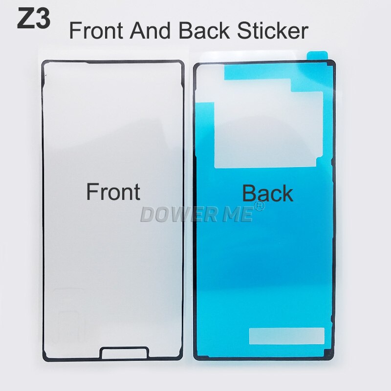 Aocarmo 9 unids/set oreja altavoz auriculares agujero Jack adhesivo LCD volver etiqueta conjunto completo para Sony Xperia Z3 D6603/33/53/83: Front and Back