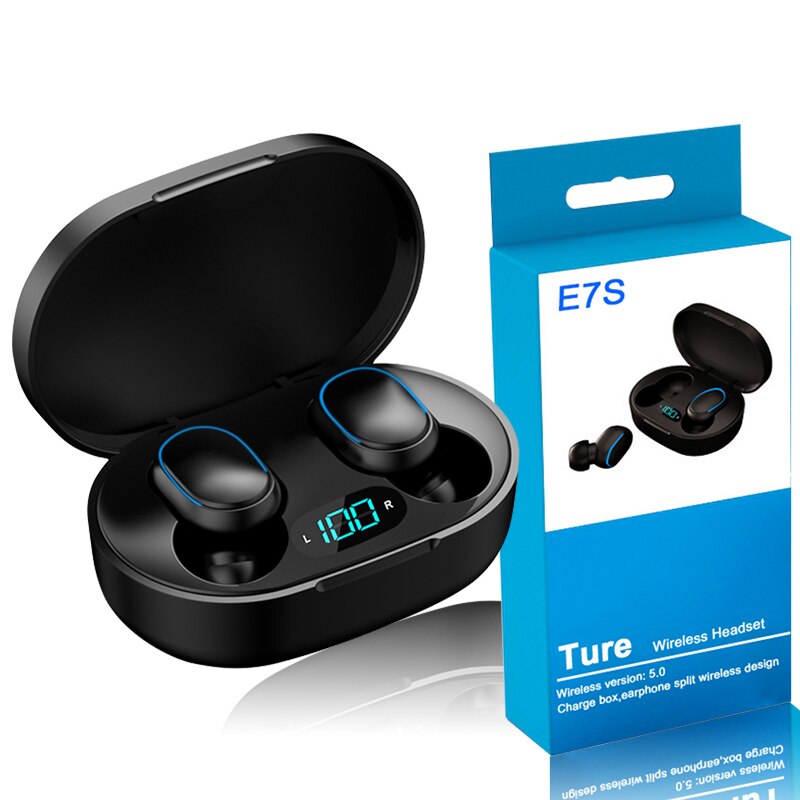 Auriculares bluetooth con forma de corazón para niña, audífonos femeninos con bluetooth, binaurales, semi-in-ear, inalámbricos, con compartimento de carga, color rosa, negro, blanco y azul, touc: Black