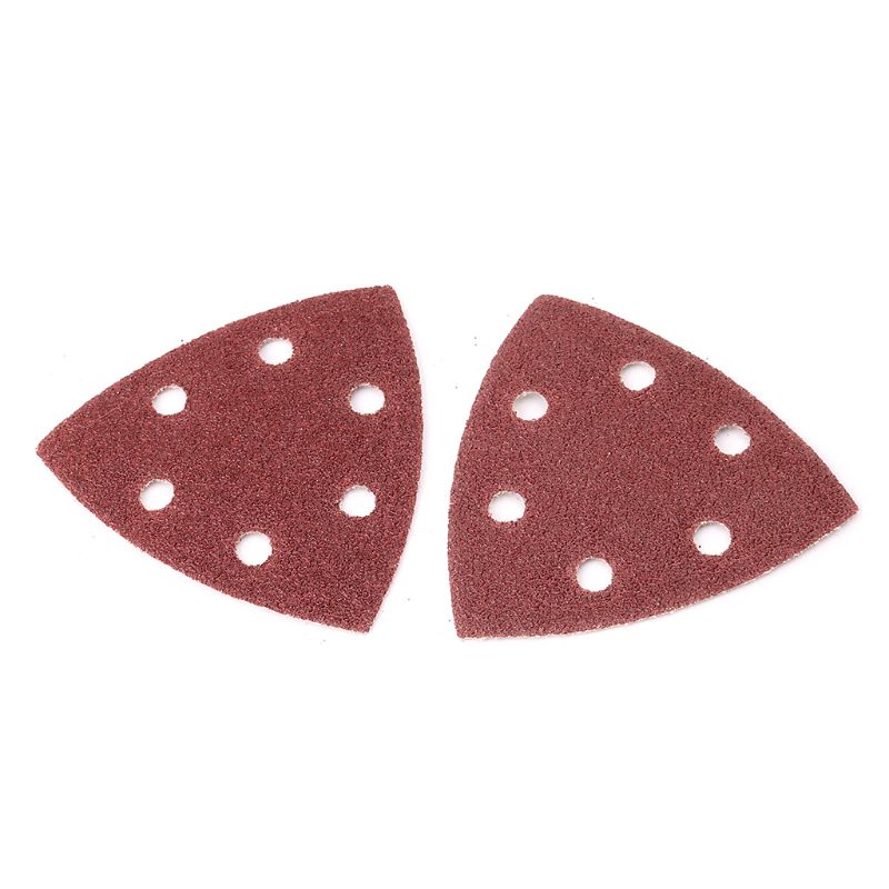 Papel de lija Triangular de 20 piezas, grano de 40-240 triángulo, 90mm, 3,54 pulgadas, papel de lija adhesivo, disco de lijado de pulido, herramientas abrasivas