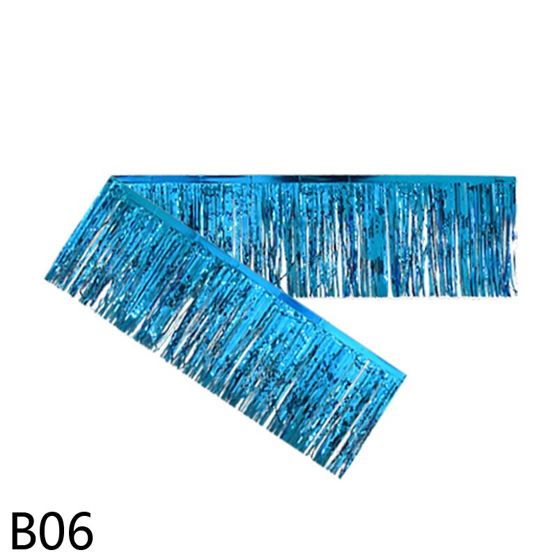 2Meter Glitter Folie Klatergoud Garland Gordijn Party Tafel Rok Regen Zijde Fringe Pull Bloem Bruiloft Verjaardag Festival Decoratie: B06
