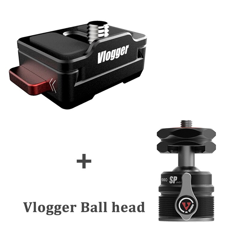 Vlogger Monitor Bracket Stand Quick Release Base Plate for Monitor Flash Light Stand Holder Tripod Mount Quick Release Clamp: with ball head
