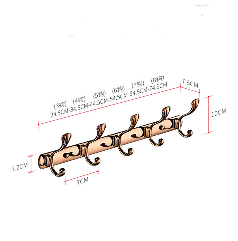 Rose Gouden Handdoek Haak Messing Muur Mount Gouden Handdoek Hanger, Messing Constructie, Badkamer Hardware, Keuken Haak Badkamer Accessoires