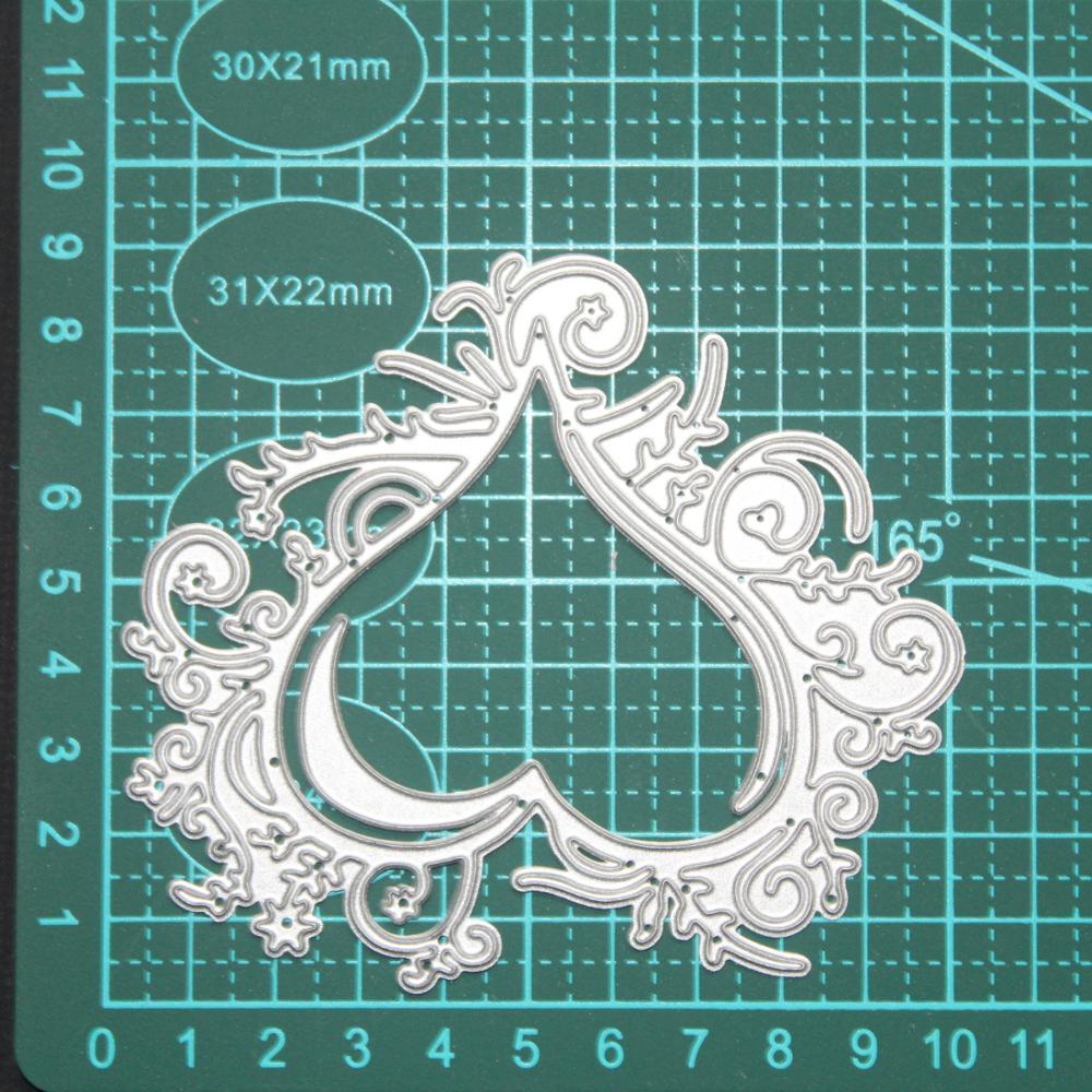 Heart-shaped Lace Hollow Frame Metal Steel Cutting Dies Stencil DIY Scrapbooking Paper Card Decoration Embossing Die Template