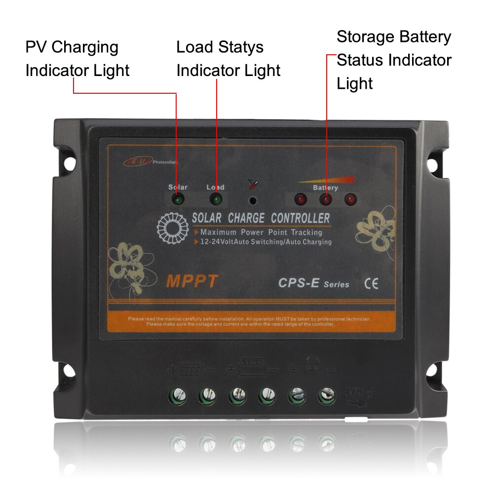 Mppt Zonnepaneel Regulator Laadregelaar 12V/24V Auto Focus Tracking Zonne-controller Solar Laadregelaar