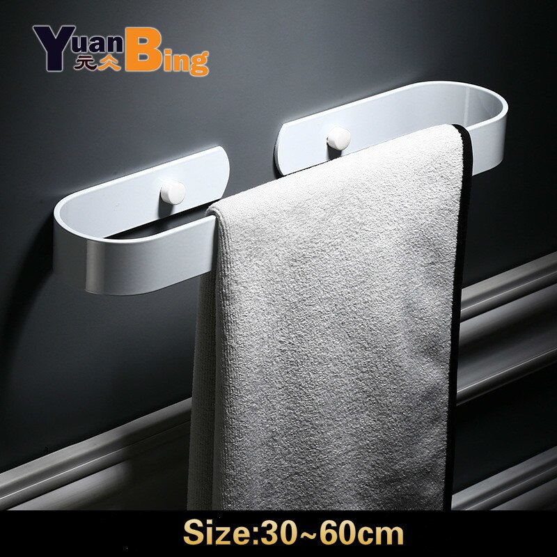 Handdoek Houder Handdoekenrek Handdoekhouder Handdoek Bar 30/40/50/60 Cm Aluminium Zwart Wit Badkamer Accessoires Handdoek hanger