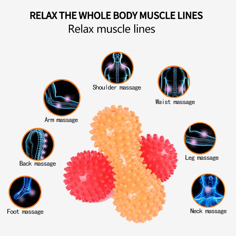 Jordnøddeform massagebold fitness sport træning kropsstress pvc fod spids muskel massage bold hånd spids fysioterapi bold