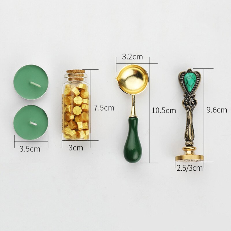 Sealing Wax Stamp Set Wedding Invitation Card Envelope Sealing wax Thank You Letter Wax Dipping Pot Decoration Crafts Making Too