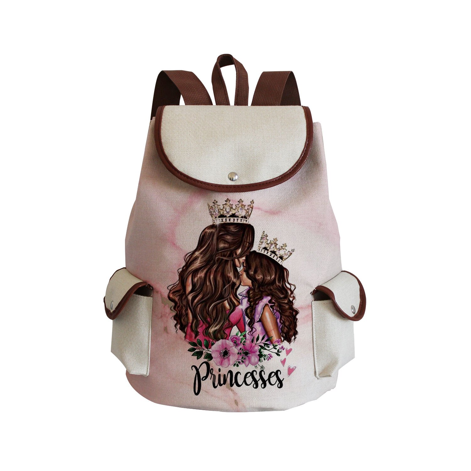 Large Capacity Drawstring Backpack Women Preppy Style Cartoon Super Mom Life Momlife Mama Mama Portable Linen Backpack Book Bag: sj3016 Mom Bag