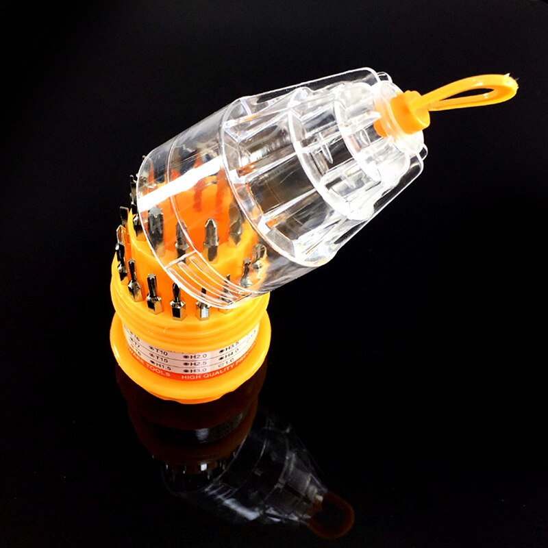 1 handle 30 blades Hand Tool Set General Household Hand Tool Kit with Storage Case Socket Wrench Screwdriver Knife Plastic Tool