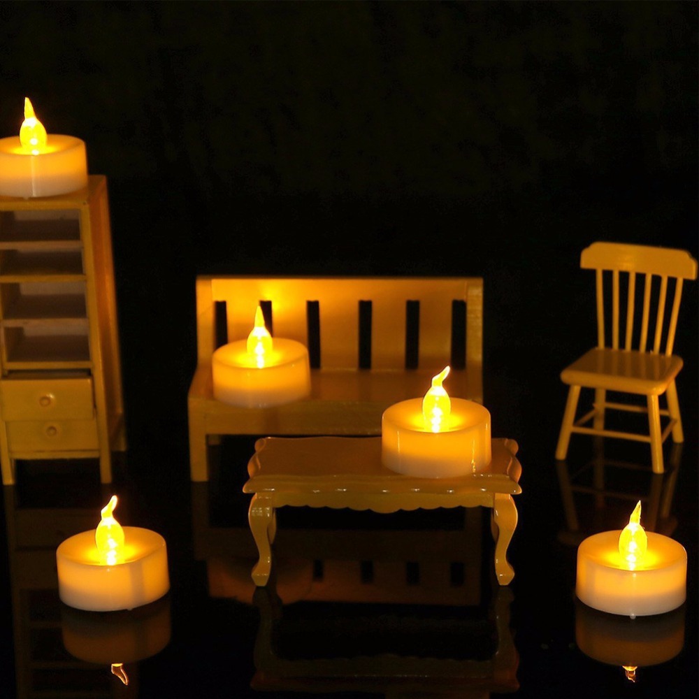Paquete de 12 velas de Navidad alimentadas por batería, temporizador o sin temporizador, luz Led tipo vela blanco cálido ámbar
