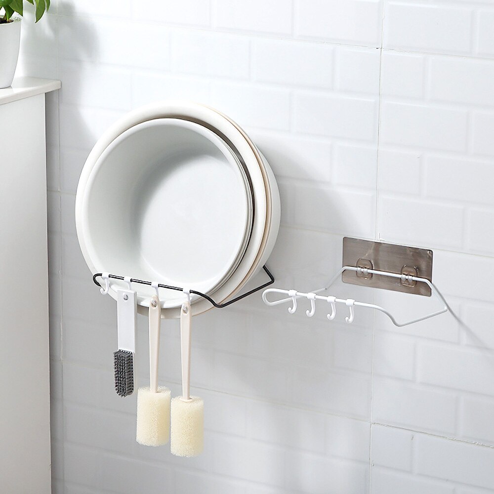 Washbasin Bathroom Hook Storage Shelf Kitchen Hook Bathroom Strong Stable Sticker Hook Wall Hanging Sticker Rack