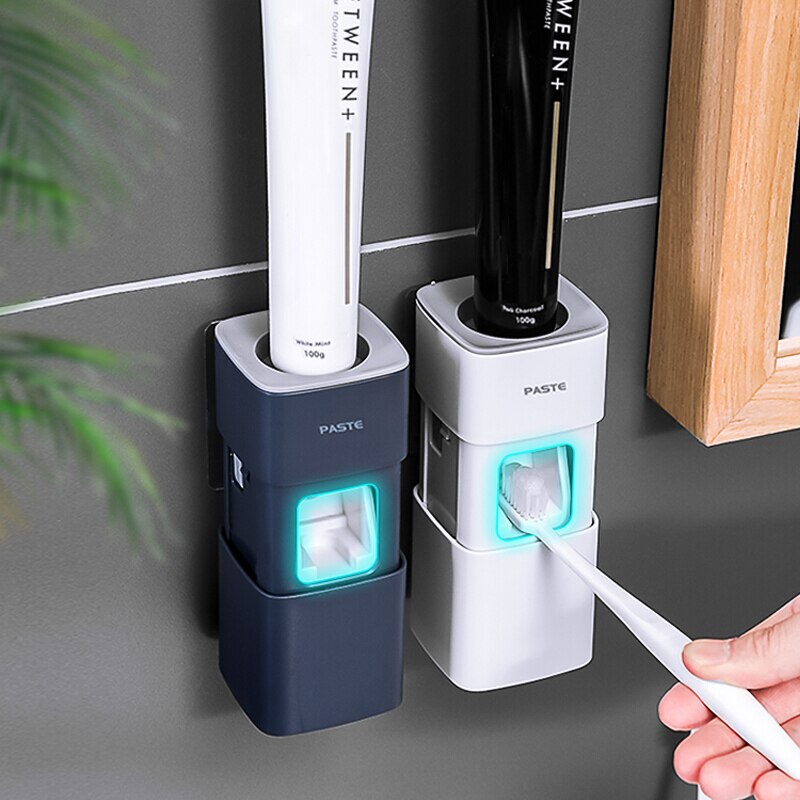 Automatische Tandpasta Dispenser Squeezer Voor Wc Badkamer Plastic Stofdicht Wandmontage Badkamer Accessoires