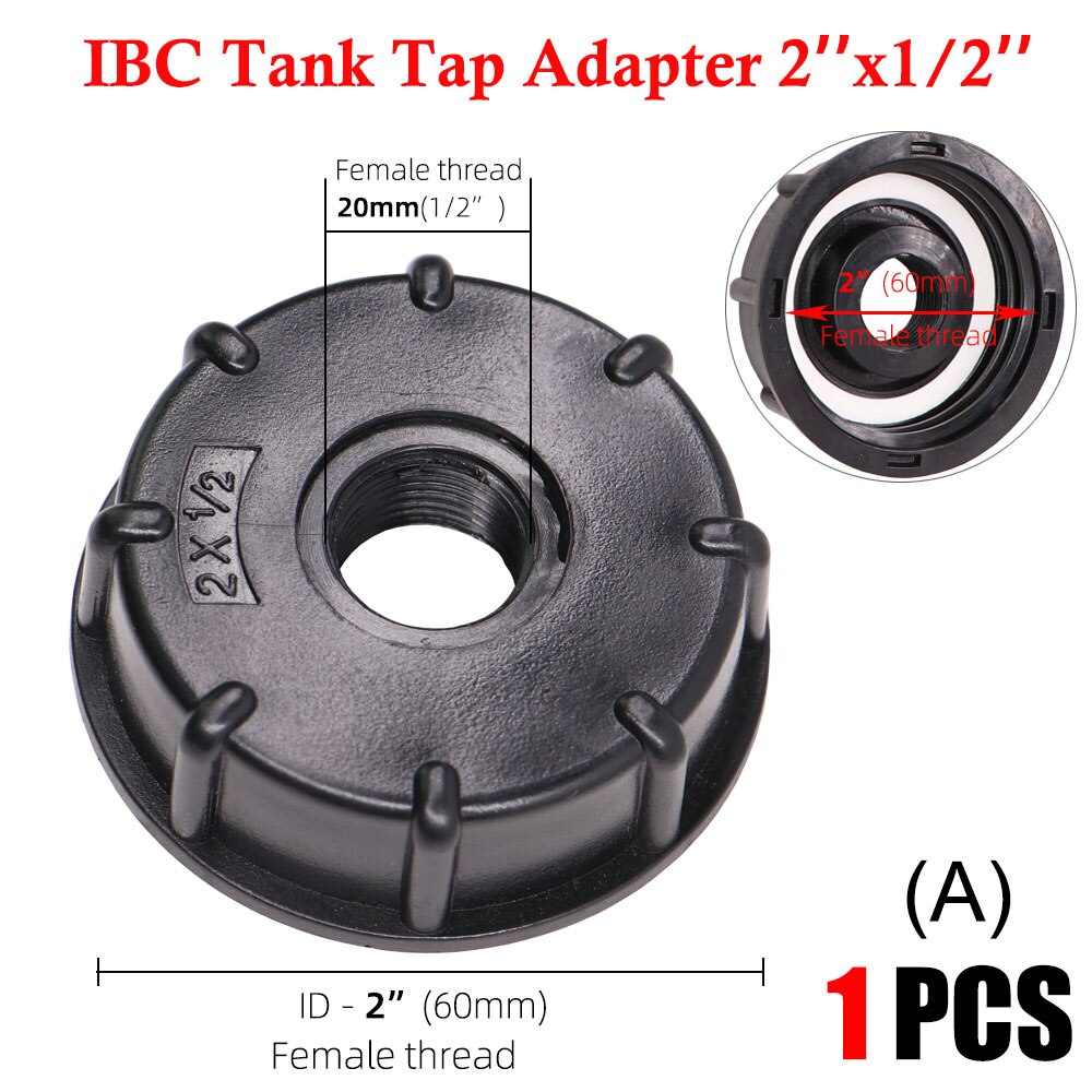 Durable IBC Tank Tap Adapter S60*6 Coarse Thread to 1/2'' 3/4'' 1" 16mm Faucet Valve Fitting Garden Home Connectors Irrigation: Ax1PCS