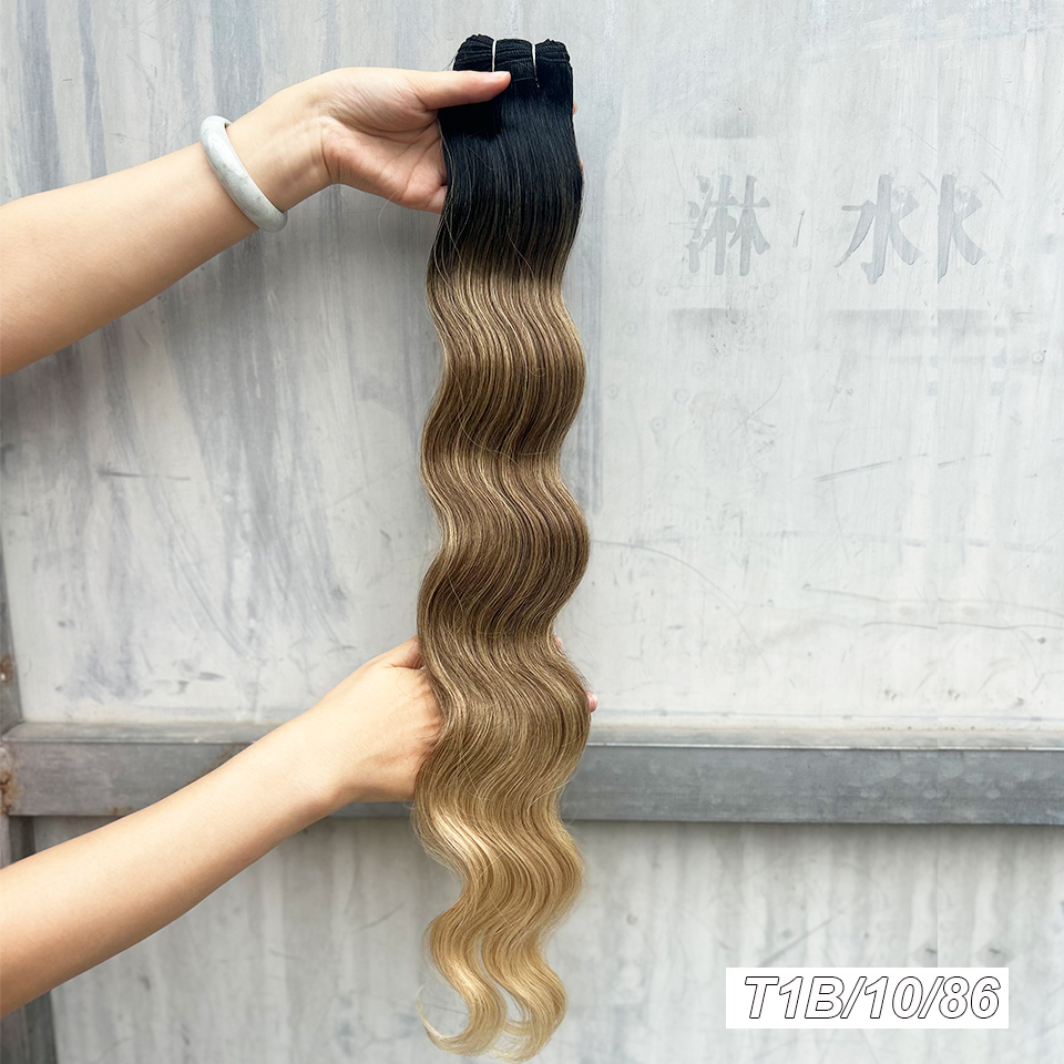 Brun chocolat 6 # Tissage en lot synthétique Body Wave en Fiber résistante à la chaleur, Extensions de cheveux doux, Bio naturel, semblable à l'humain