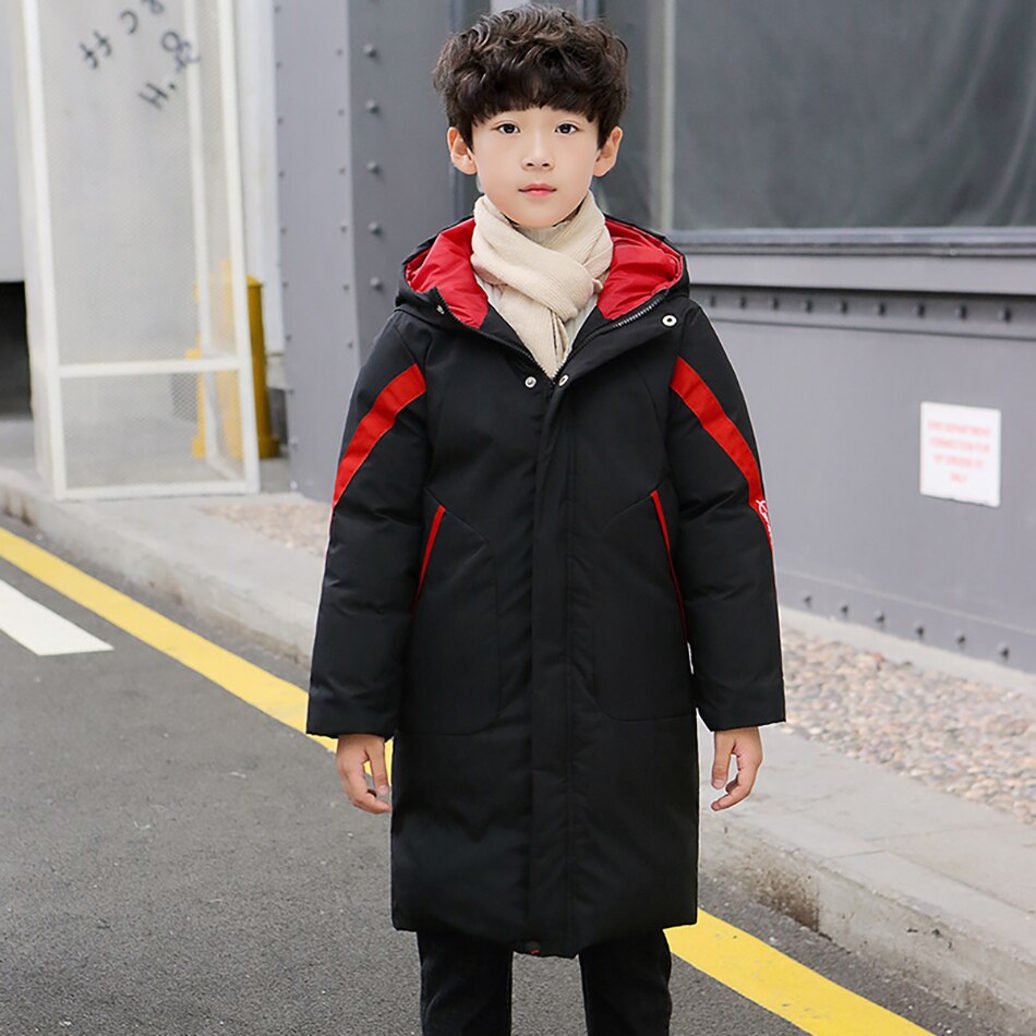 Parka para niños de-30 grados, chaquetas de invierno, ropa para niños grandes, Abrigo acolchado de algodón cálido, prendas de vestir exteriores gruesas,