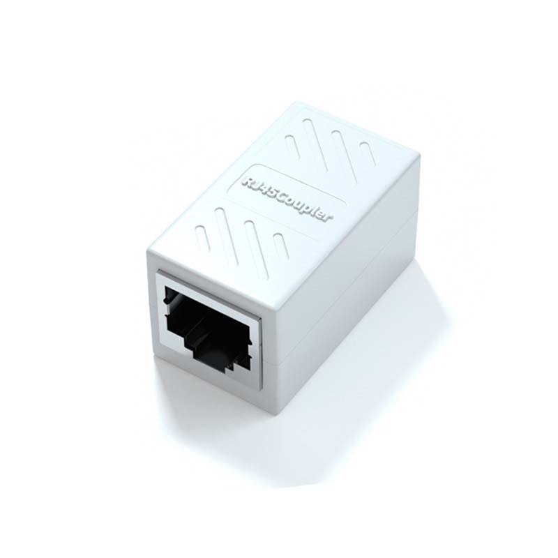 RJ45 Coupler Network Coupler RJ45 CAT 5 5E 6 7 Cable Extender Adapter Female to Female 8P8C Shielded Connector: white