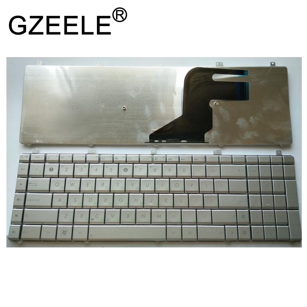Gzeele Russische Layout Ru Laptop Toetsenbord Voor Asus N55 N55S N55SL N55SF N55X Zilver Vervanging Toetsenbord