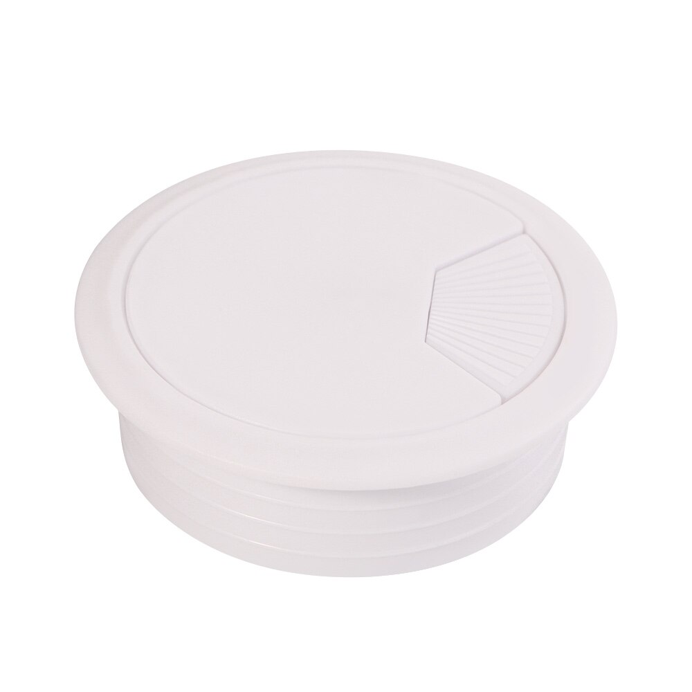1 Pcs Bureau Praktische 60Mm Plastic Kabel Clips Hole Cover Computer Draad Netjes Kabel Organizer Houder: White