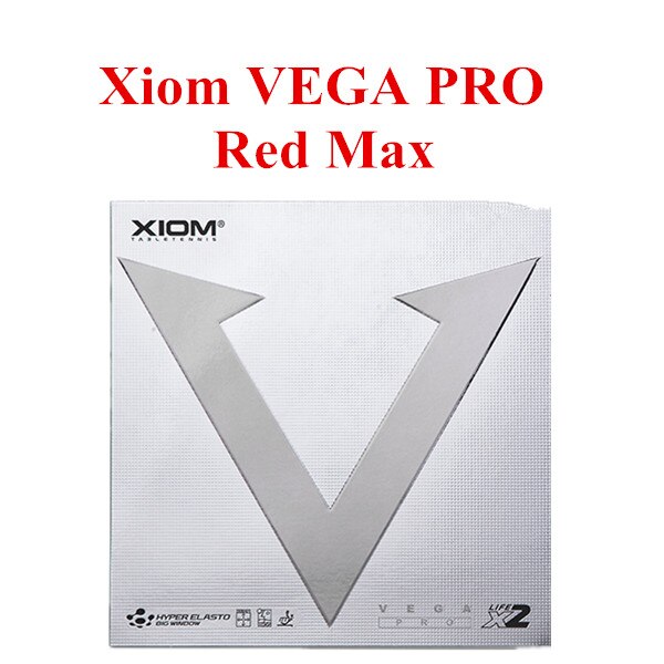 Xiom Vega PRO – caoutchouc de Tennis de Table, à boucle antiadhésive, dureté moyenne, épaisseur maximale, Ping Pong: RED MAX