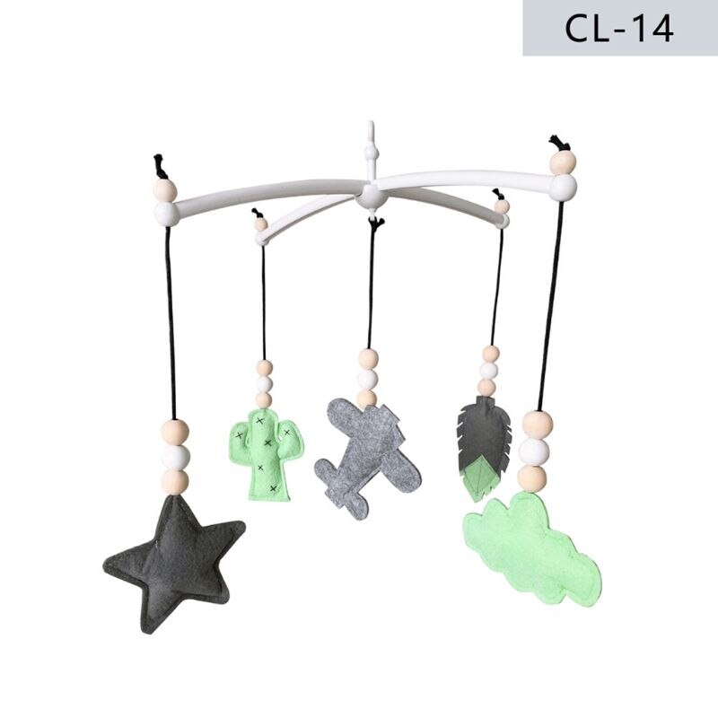 1 Set Nordic Baby Infant Felt Rattles Bed Bell Wind Chimes Toys Kids Children Room Hanging Decorations: 14