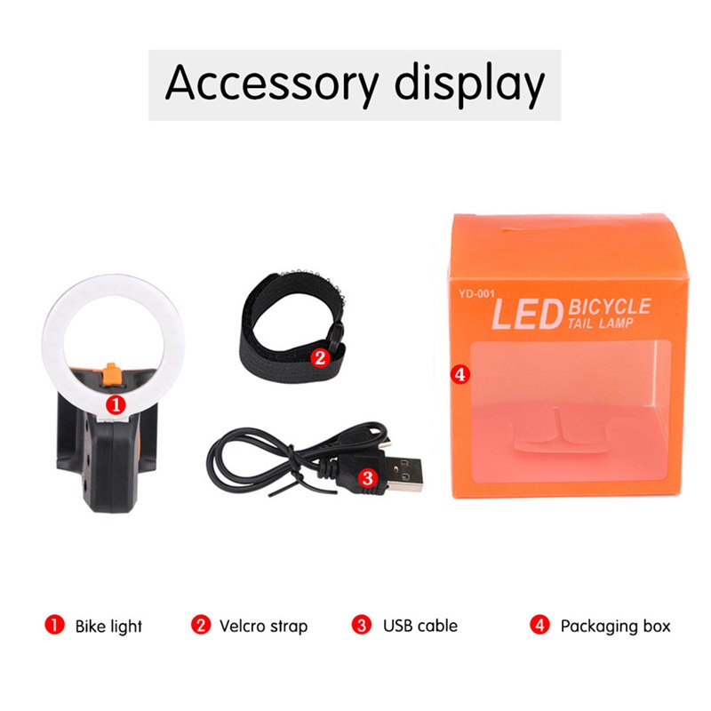 Multi Verlichting Modes Fietslicht USB Charge Led Bike Light Flash Staart Achter Fiets Verlichting voor Bergen Bike Zadelpen 7