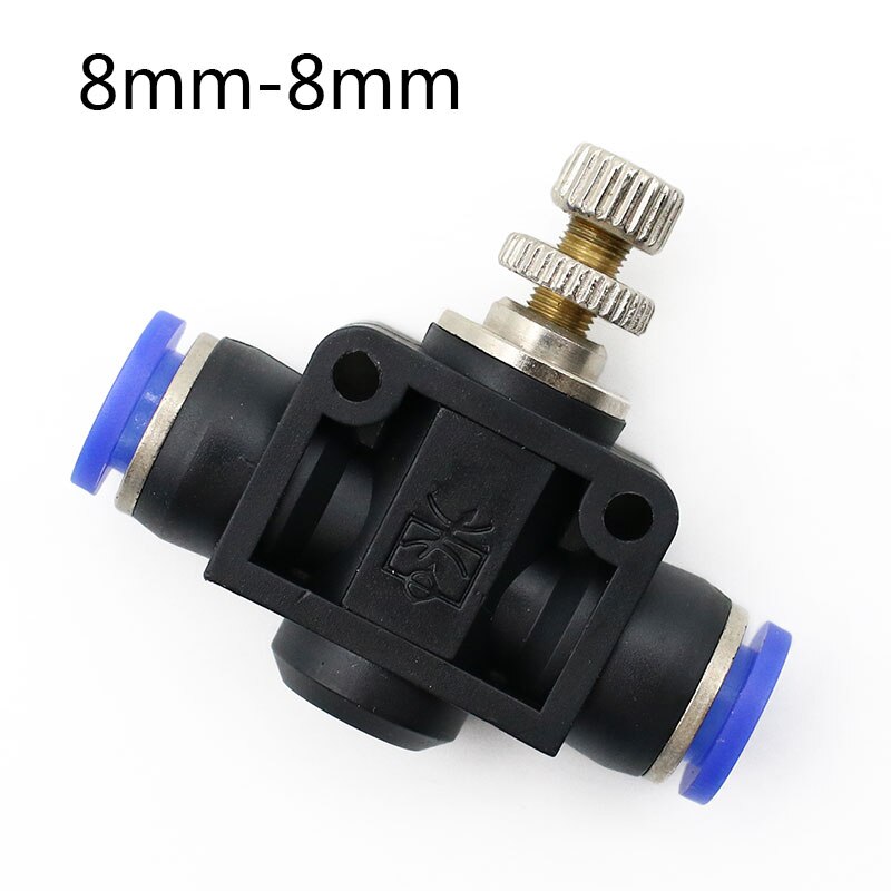 Pneumatic Airflow Regulator 4mm 6mm 8mm 10mm 12mm OD Hose Tube Gas Flow Adjust Valve Connector Fitting Air Speed Control Crane: SA8mm-8mm