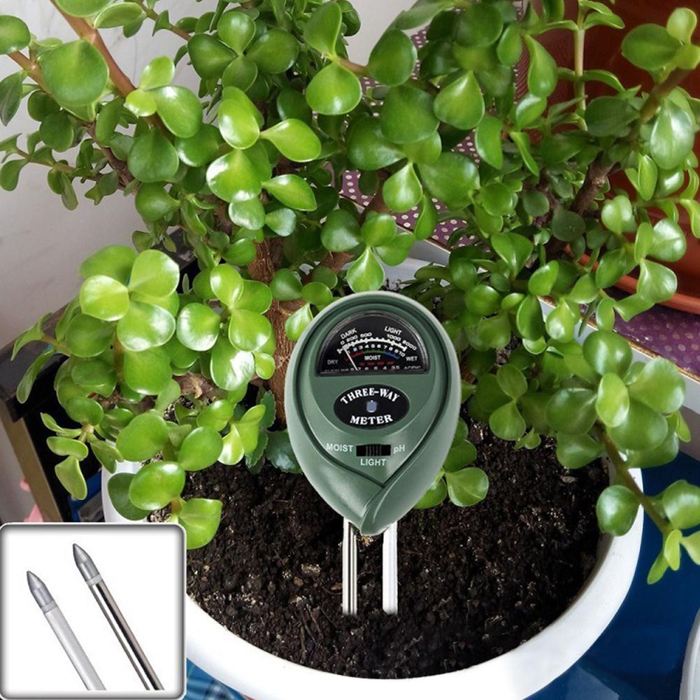 HiMISS 3 in 1 Bodem Tester Meter voor Tuin Gazon Plant Pot Vocht Licht PH Sensor Tool