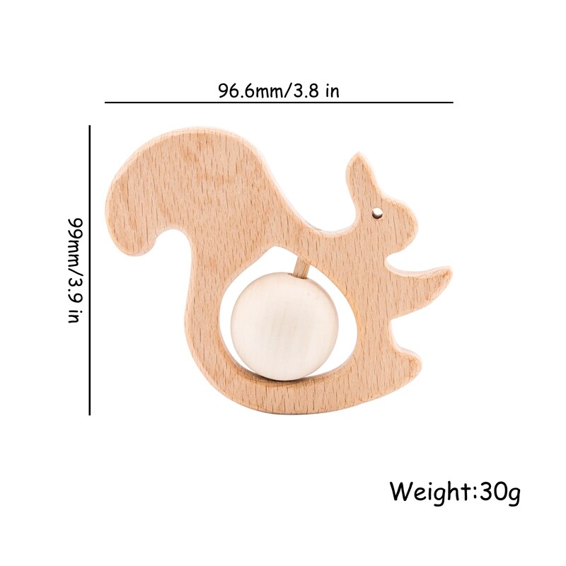 1Pc Leuke Baby Speelgoed Beuken Houten Dieren Honden Auto Cartoon Olifanten Montessori Speelgoed Voor Kinderen Tandjes Verpleging Baby Bijtringen: Baby toys8