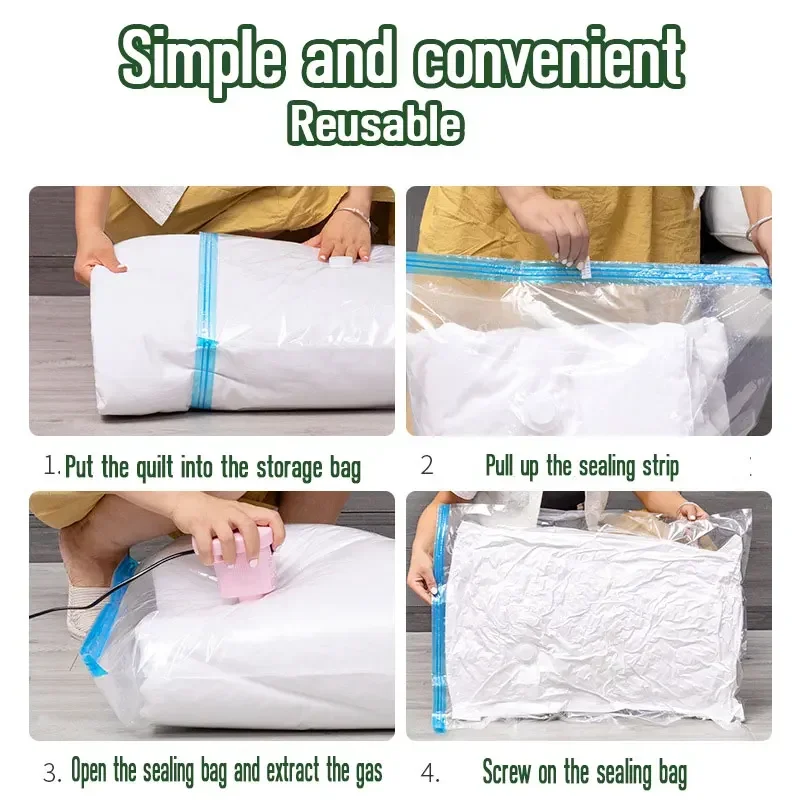 1 Stuks Vacuüm Opbergzakken Garderobe Organizer Vacuüm Seal Zak Ruimtebesparende Zakken Voor Kleding Beddengoed Deken Verpakking Opslag