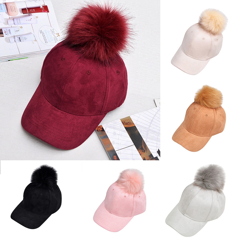 Casquette de Baseball unisexe d'hiver | Chapeau pour hommes et femmes, chapeau avec boucle en fausse fourrure mignonne, Streetwear Gorra Hombre