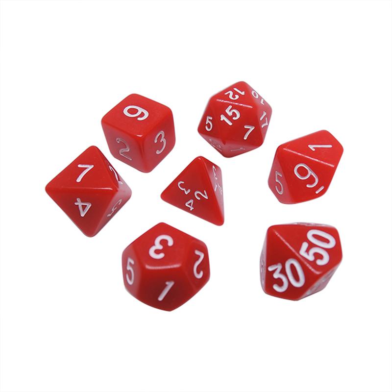 Polyhedral Würfel Anzahl Digitale Würfel Acryl Würfel Brettspiel Würfel Tabelle Spiele Drachen Dungeons DND: style 15 7pcs