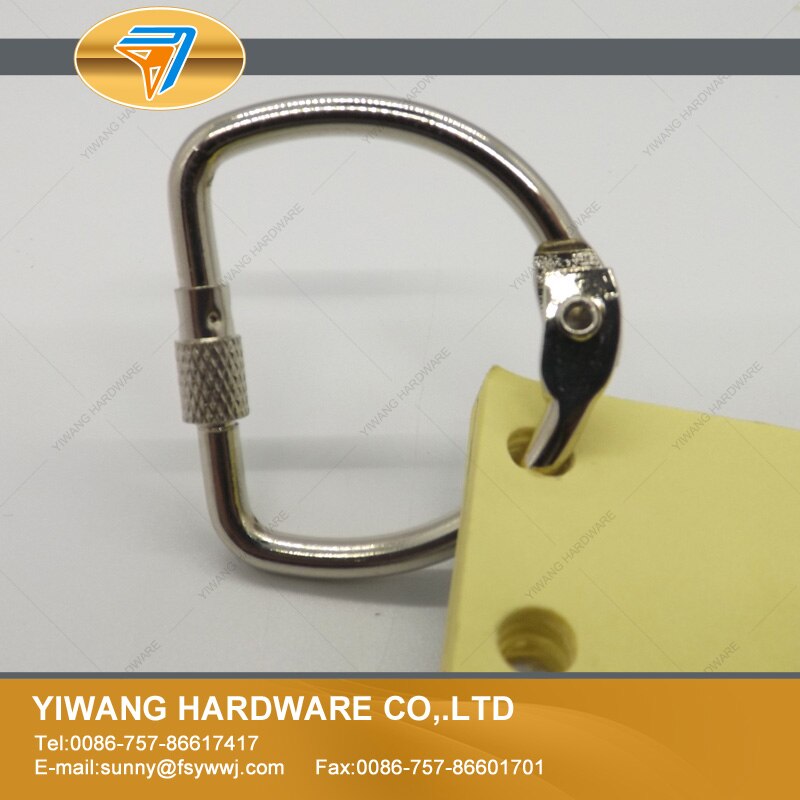 China cheap D ring nickel plating screw lock binding ring nickel plating office binder ring various sizes