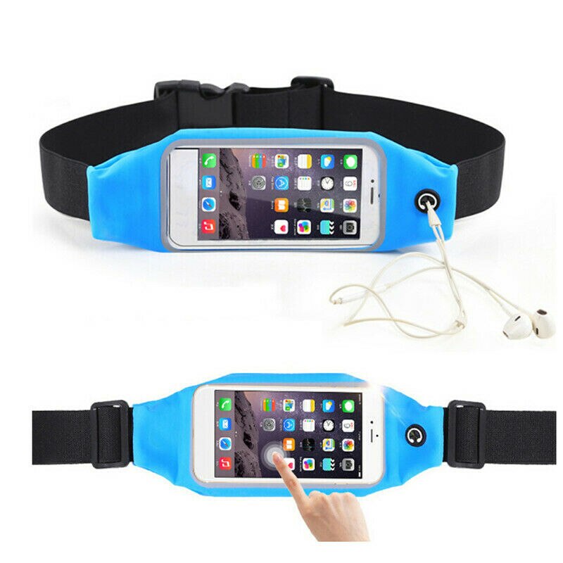 LYBALL Running Waist Bag Pocket Outdoor Sports Bag Belt Pack Phone Case Cover for iPhone 8 7 6 5S SE 5 Samsung S6 Smartphne 5"