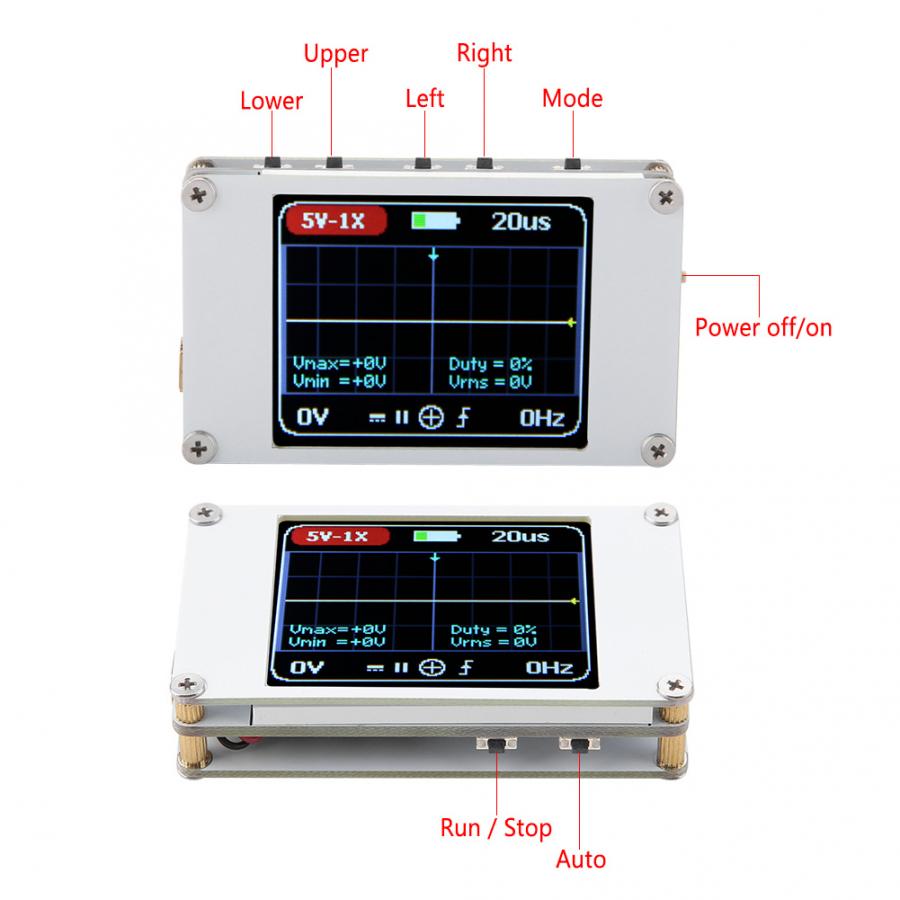 Digital Oscilloscope logic analyzer Handheld Mini Pocket Portable Ultra-small Digital Oscilloscope 1M Bandwidth oscilloscope Kit