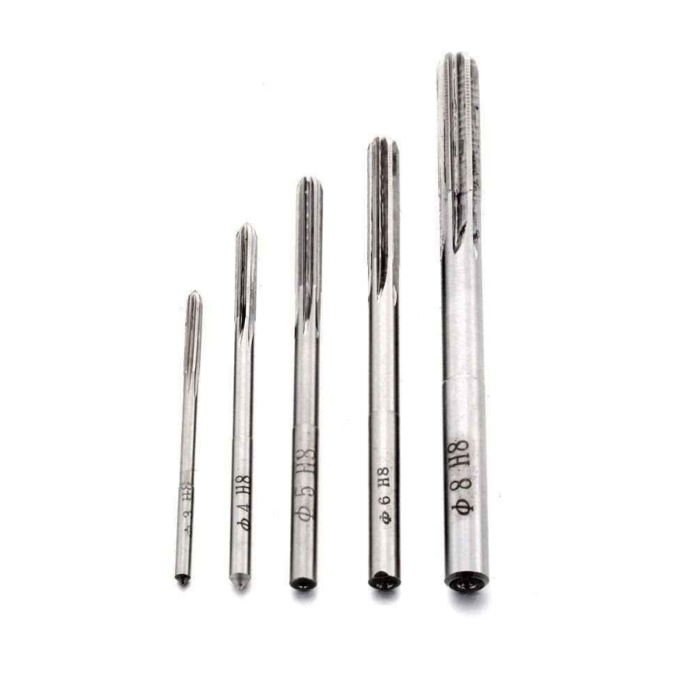 1Pcs Top HSS Gerade Schaft H8 Maschine Reibahle 6 Flöten 3/4/5/6/8mm Chucking Reibahle Fräsen Cutter Werkzeug Länge 61-112mm