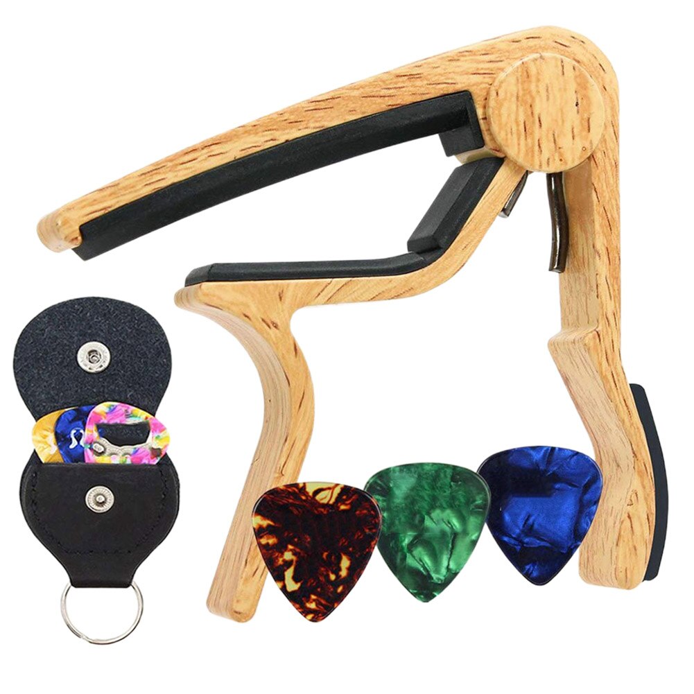 Guitar Capo Home For Acoustic Electric Guitars Mandolin Live Performance Banjo Beginner Tone Adjusting With Picks Quick Release