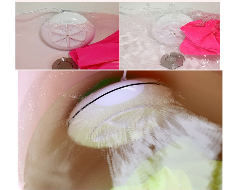 Old-tub Mini Washing Machine Ultrasonic Cleaning Small Portable Washer USB Dormitory Mini Laundry Machine Folding Laundry Tub