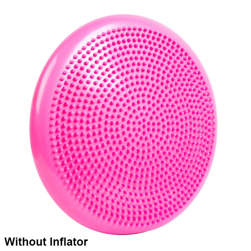 33*33Cm Opblaasbare Yoga Massage Bal Balans Pad Duurzaam Gym Fitness Yoga Wobble Stabiliteit Balance Disc Voet Massage kussen Mat: Pink